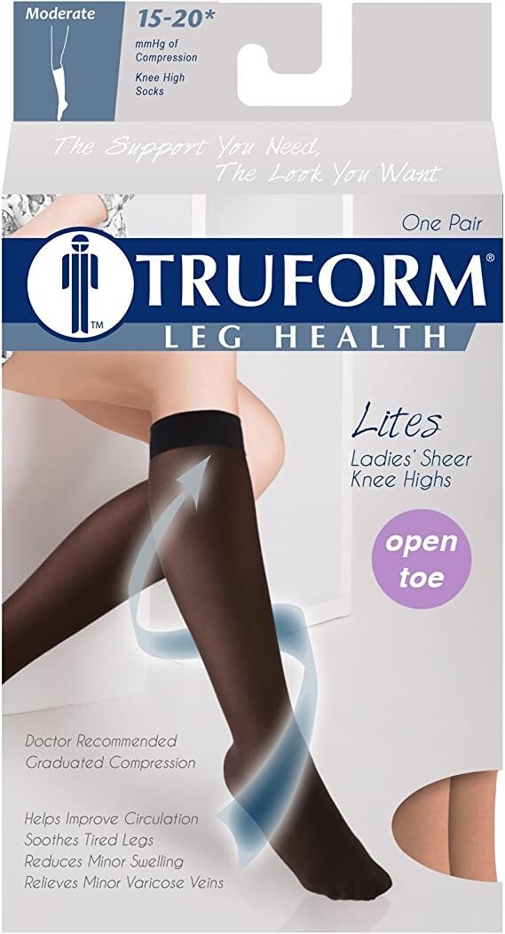 Truform Anti-Embolism - Knee High 18mmHg - Open Toe